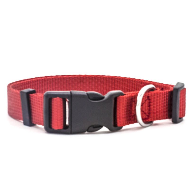Solid Color Imitated Nylon Dog Collars for Cats Outdoor Walking Lost Avoid Pet Accessories Multi Colors Basic Dog Harness XS-XL