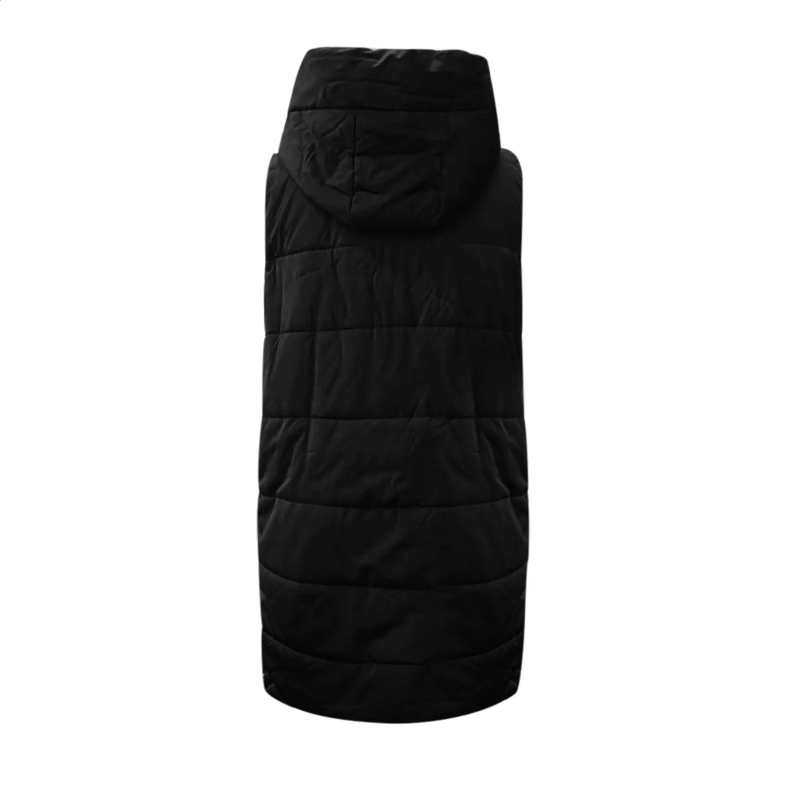Womens down jacket with hood single chest mid length cotton vest ultrathin classic insulated sleeveless 240910