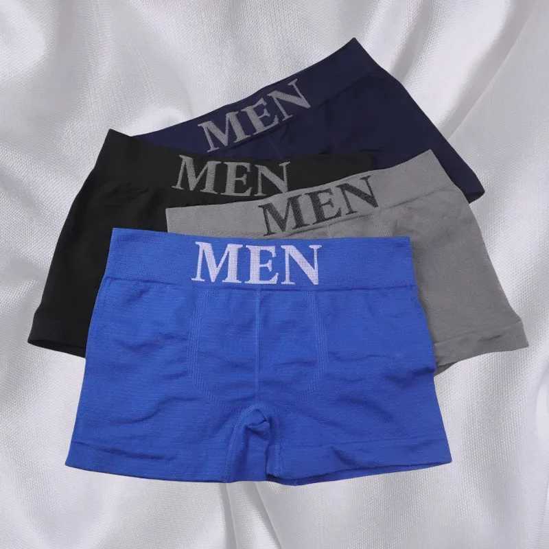 Solid Lot Man Mens Breathable Panties Boxer Underwear Underpants Boxers Comfortable Male Brand Shorts Black Blue UnderwearX2409
