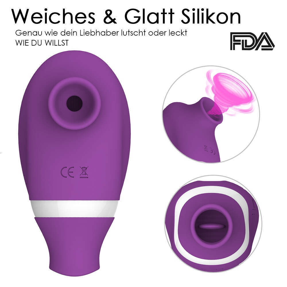 Mengqi 7-frequency licking and sucking dual head dual use female masturbation clitoris sucking stimulation second wave vibrator sex toy