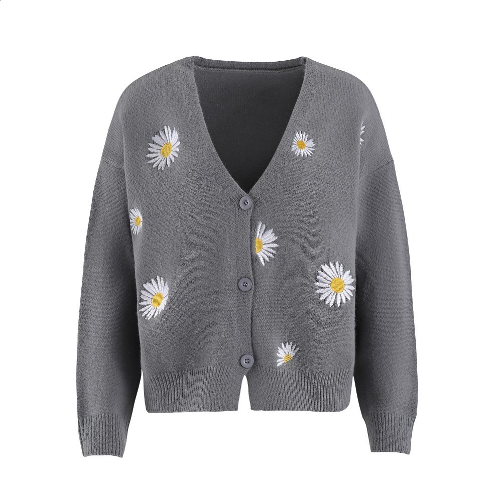 Womens Sweaters MIAOO Rainbow Color Striped Women Sweater Buttonedup Knit Cardigan VNeck Fuzzy Multicolor AutumnWinter In 230822