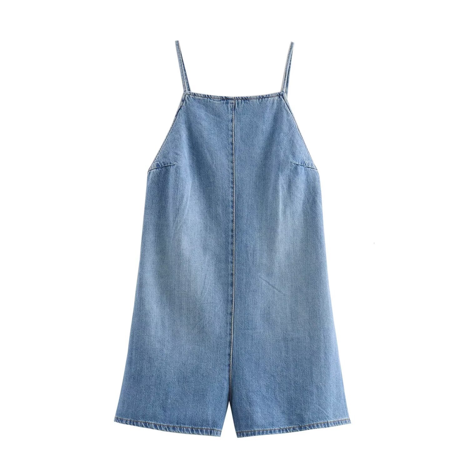 Summer New Product Womens Street Fashion Casual Cowboy Strap Jumpsuit