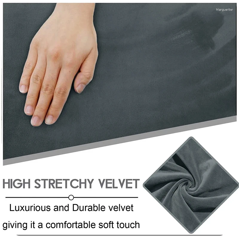Chair Covers Soft Veet Plush Sofa Cover For Living Room 1/2/3/4 Seater Warm Elastic Couch Home L Shape Sectional Slipcovers