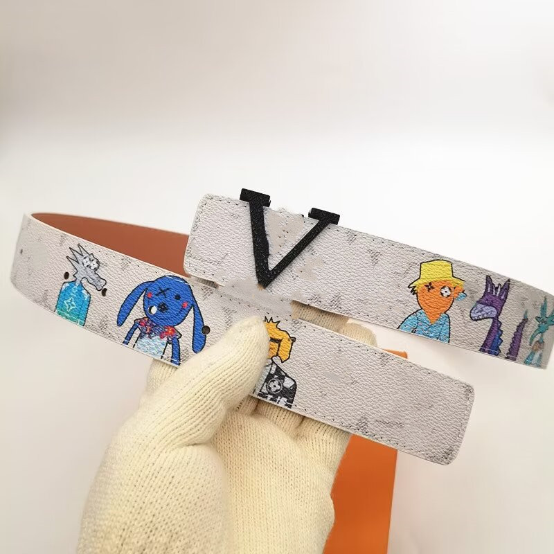 Designer Belt for Men Luxury Women Designer Belts Black Leather Business Women Classic Big Gold Buckle Cowhide Width 3.8 cm With box