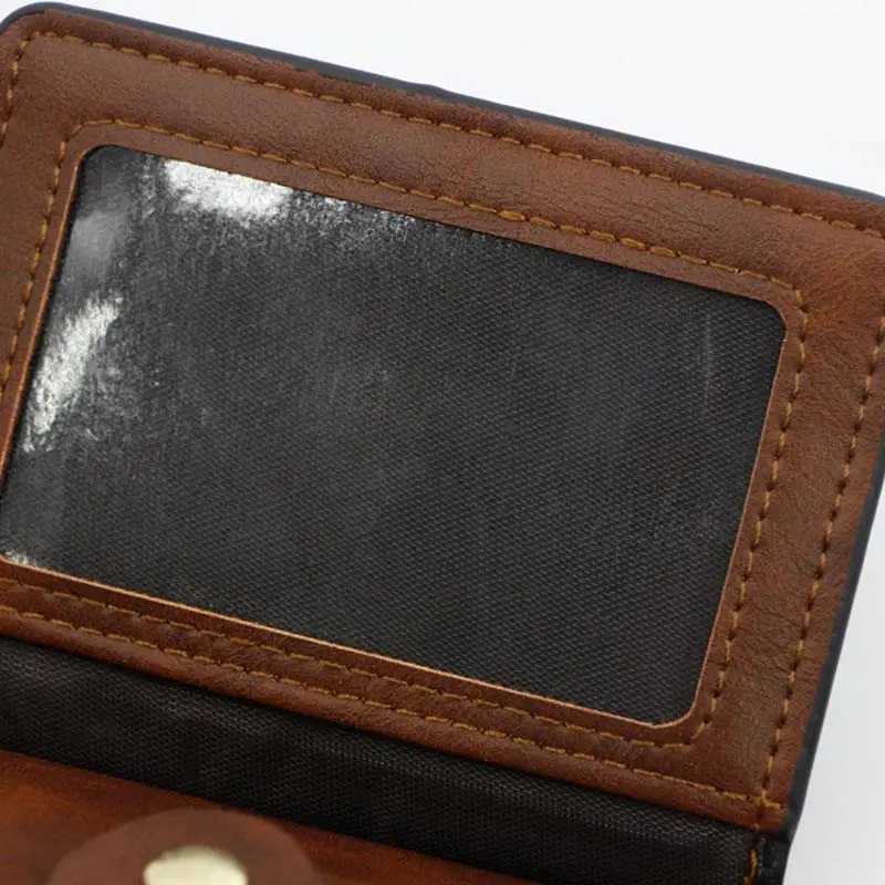 Men Fi Kredit ID Kart Tutucu Czdan Erkek nce Deri Czdan ile Para Cebi Marka Tasarmcs Kahverengi antas XJ250624