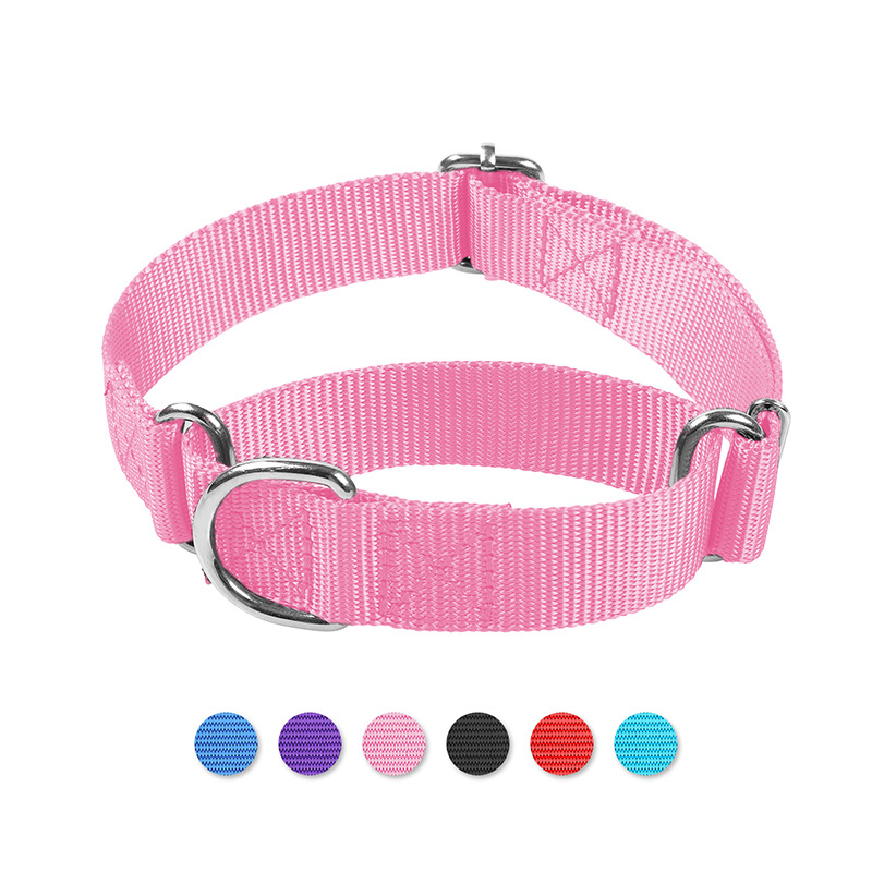 Dog Collar Adjustable Nylon Anti-Punch Pet Collar with Metal D Ring Strong & Durable for Medium & Large Dogs Training Dog Collar