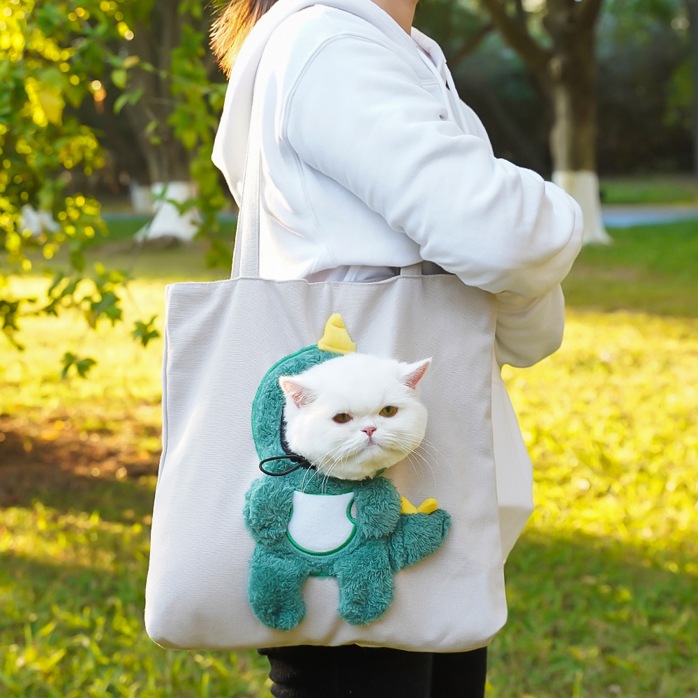 Pet outdoor bag cat bag crossbody hand-held cat bag can be exposed small dog shoulder bag pet backpack