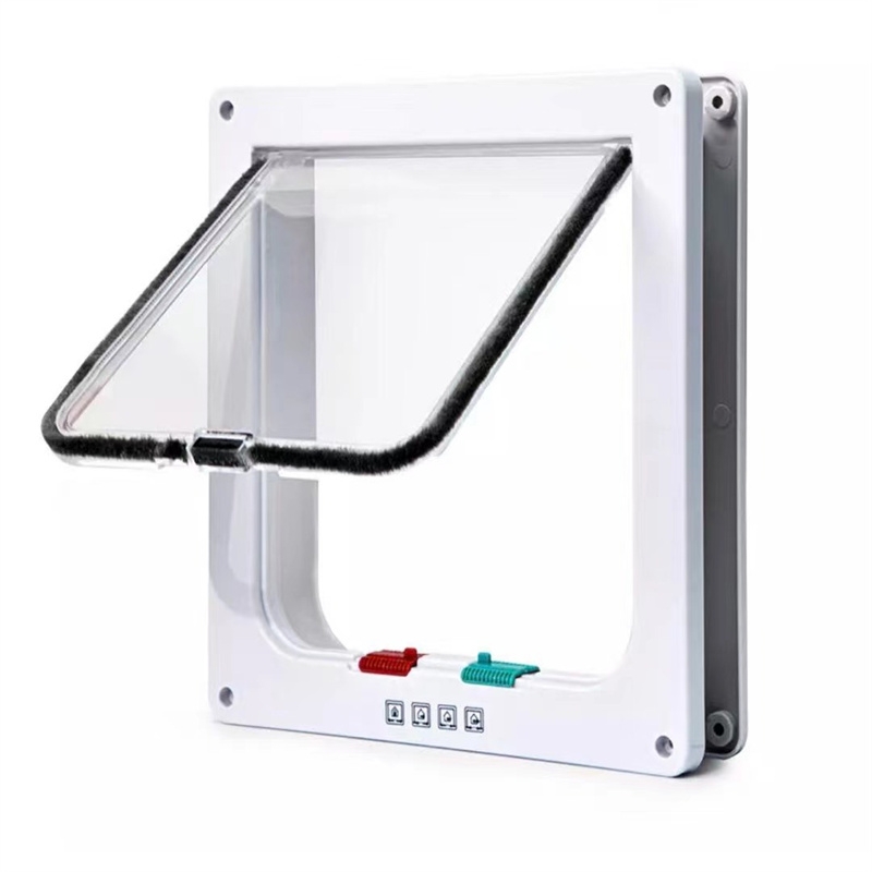 Safety Gate Small Pet Supplies ABS Plastic Cat Flap Door For Dog Cat Cat Puppy Kitten With 4 Way Lock Security Flap Door Dog