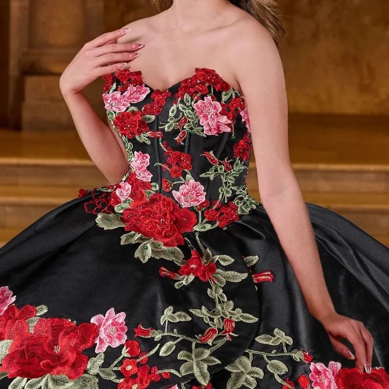 Red Mexican Princess Quinceanera Dresses Off Shoulder Embroidery ral Applique Tull Tiered Corset vestido 15 anos quinceanera Sweet 16 Dress
