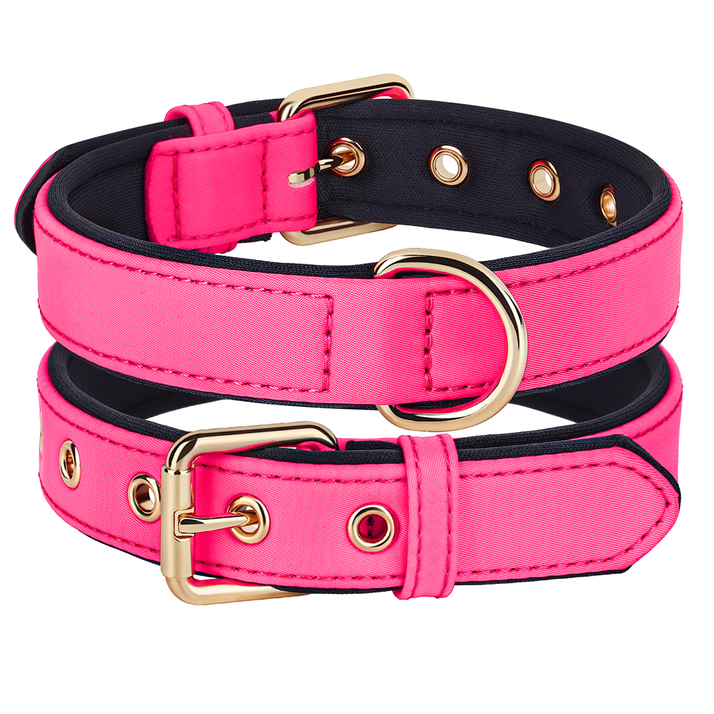 Waterproof Dog Collar Soft Padded Dogs Collars Durable Nylon Pet Pitubull Bulldog Necklace Collars for Small Medium Large Dogs