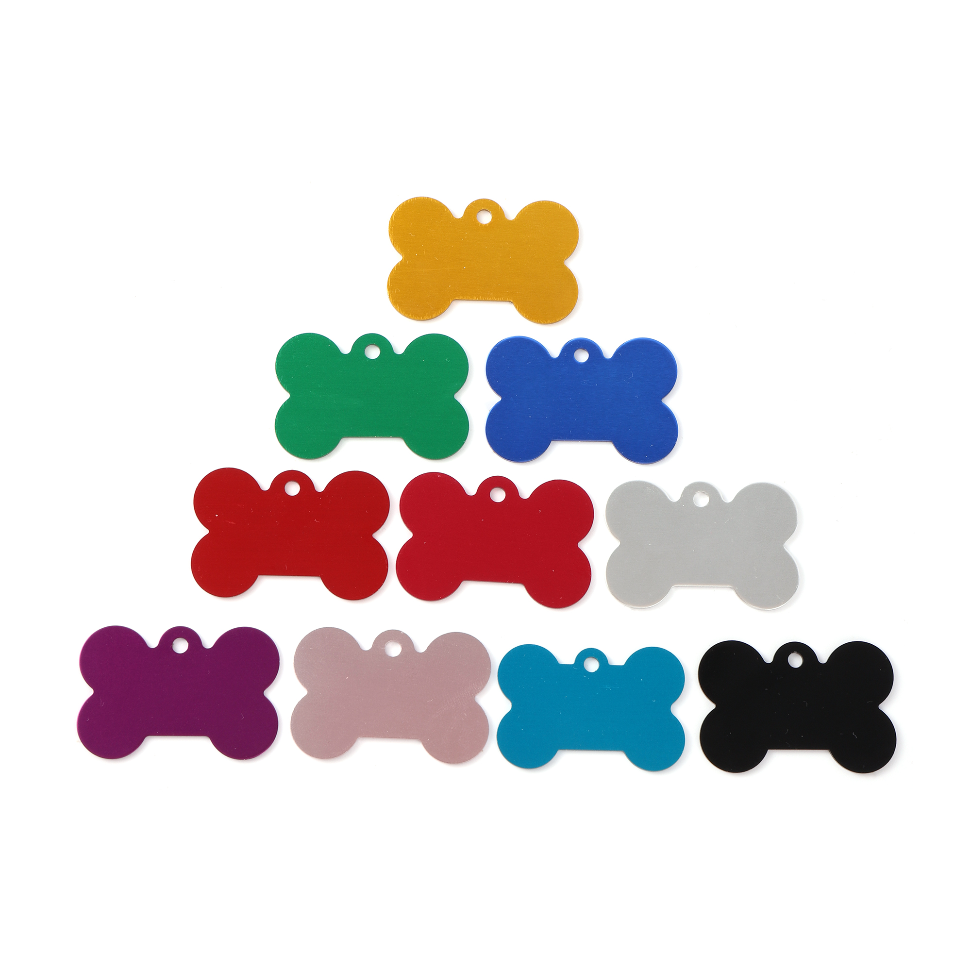 10 Pcs Pet Dog Aluminum Bone Dog Tags To Prevent Loss Personalized Cat And Dog Tags Puppy Collars, Bone Markers Pet Supplies