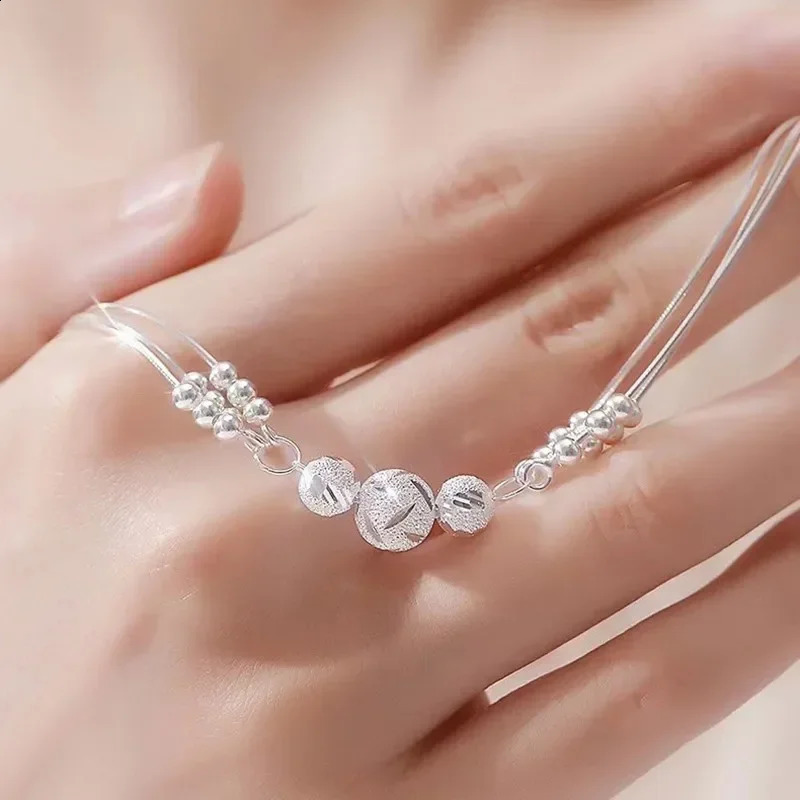 925 sterling silver bracelet for women retro original lucky ball adjustable bracelet er jewelry gift 240910