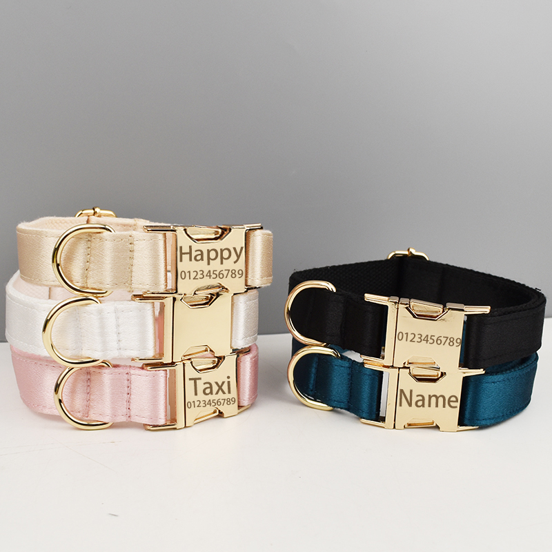 Luxury Personalized Dog Collar Leash set custom，custom Logo detachable dog bow tie collar designer dog collar and leash set