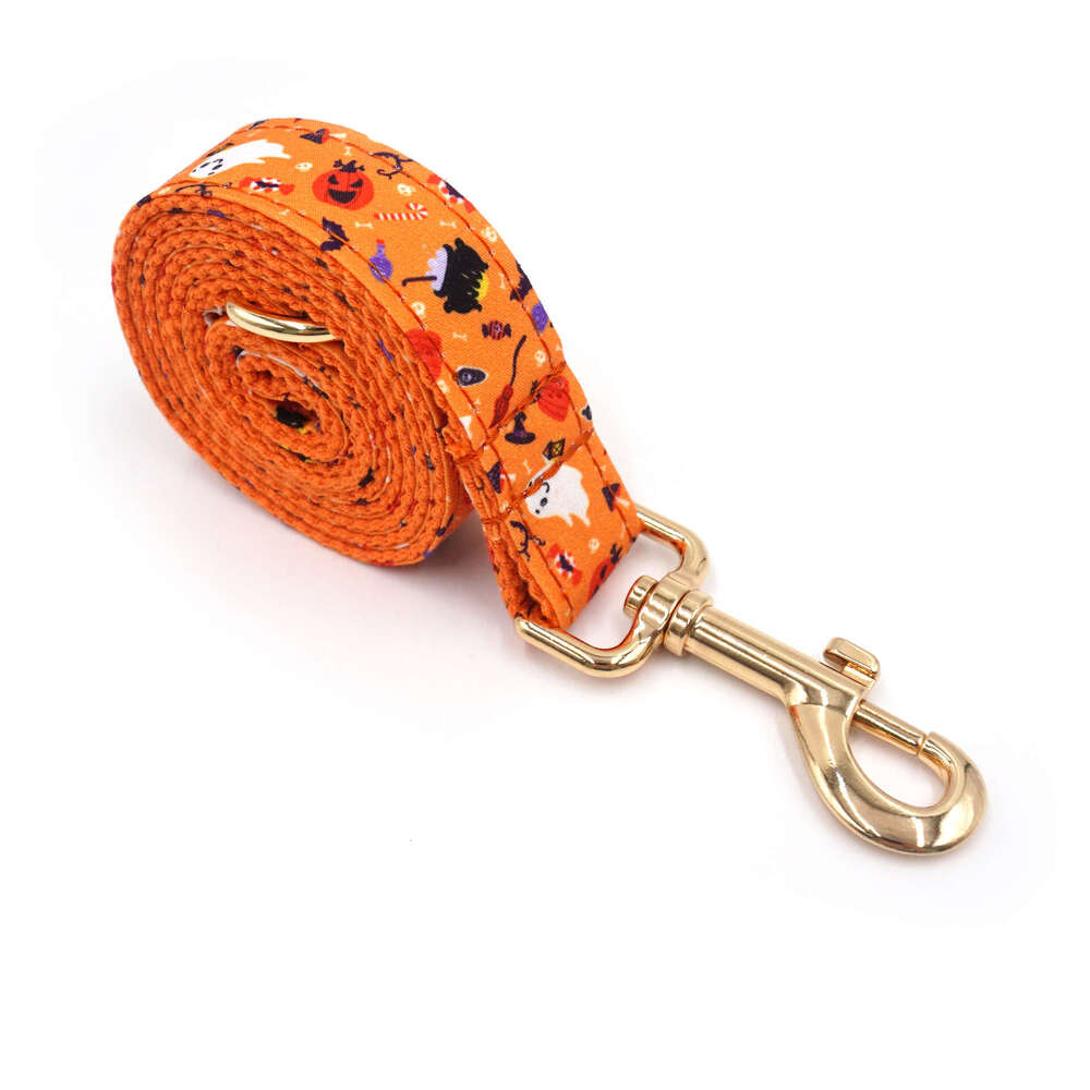 Funny Prints Traction Rope Drop Shipping Of Dog Cute Ghost Printed Pet Collars Halloween Leash Dogs