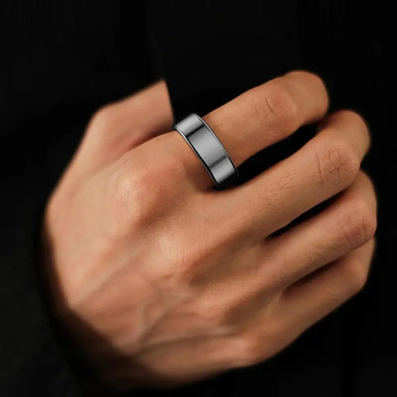 Smart Ring Mens Heart Rate Blood Oxygen Sleep Recorder Health Monitor Sports Activity Fitness Tracker Ring 240911