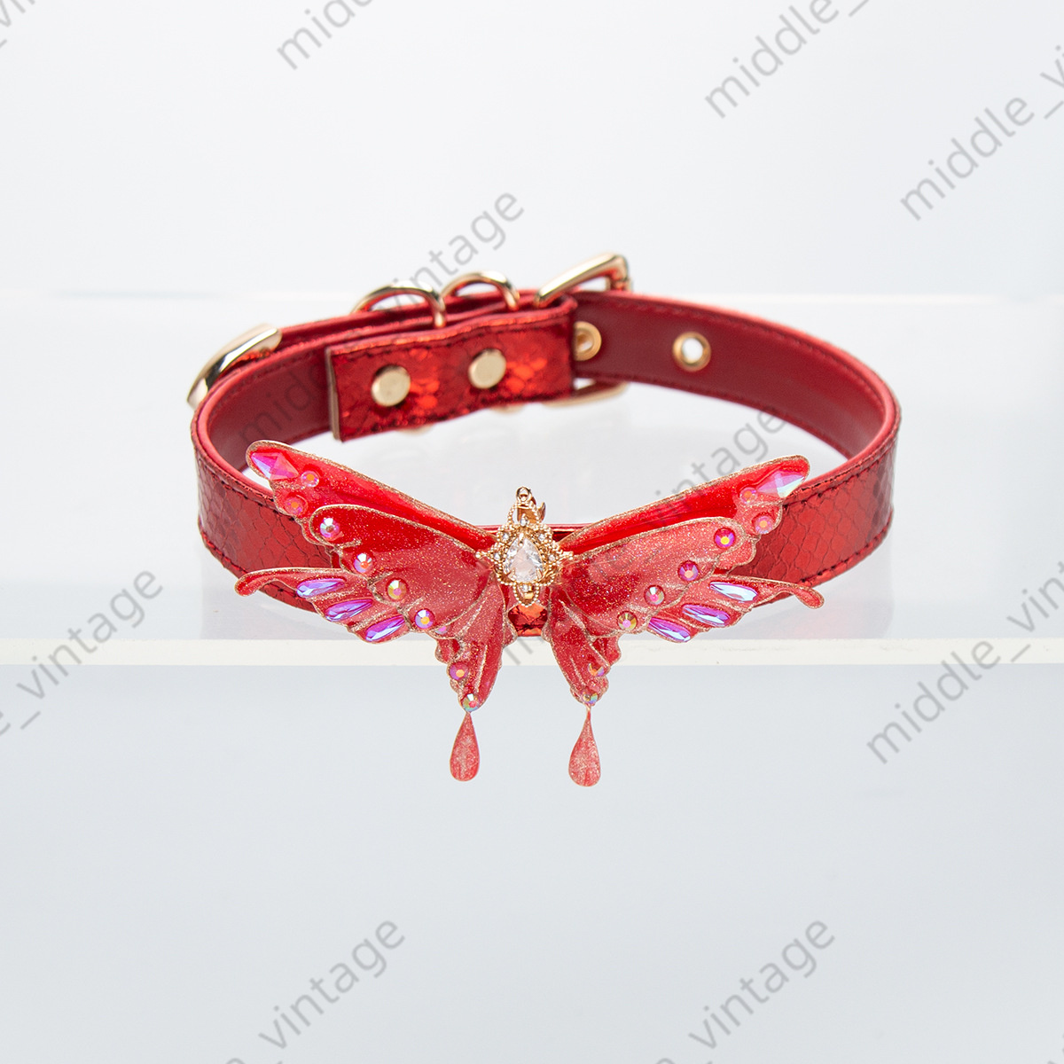 Subculture Soap Liquid Butterfly Handmade Snakeskin Original Xiaohongshu Cross-border Hot Collar (collar Traction Rope Set)