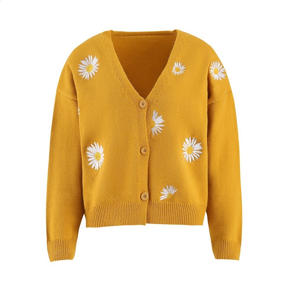 Womens Sweaters MIAOO Rainbow Color Striped Women Sweater Buttonedup Knit Cardigan VNeck Fuzzy Multicolor AutumnWinter In 230822