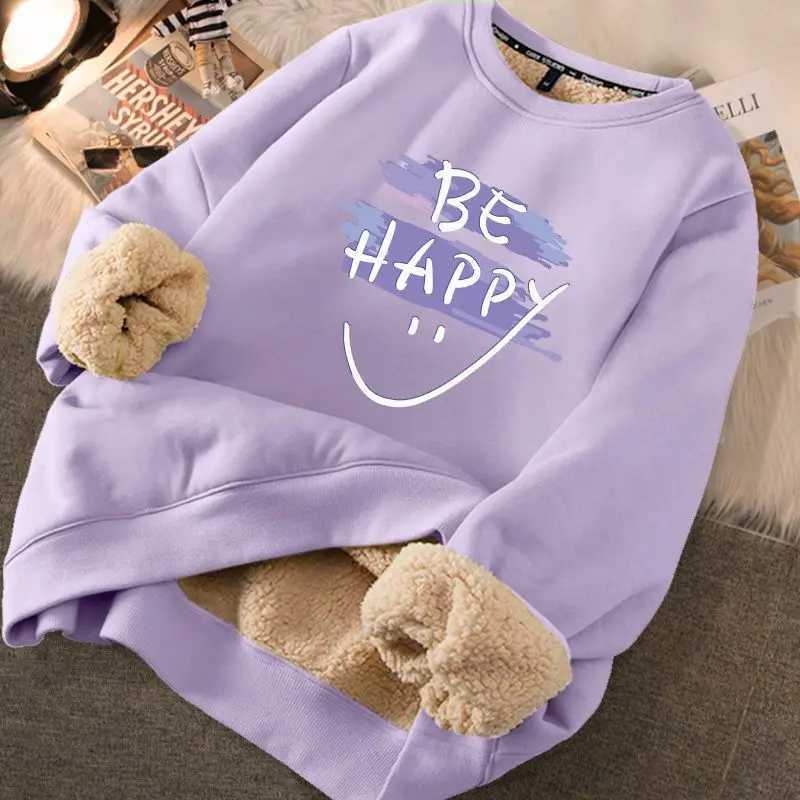 Women Autumn Sweatshirts Warm Thicken Fleece Hoodies Cute Printed Casual Loose Thermal Sweatshirts For Women 2024 WinterX241016