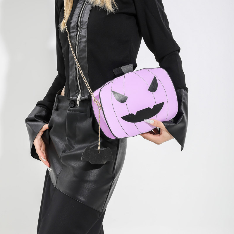2025 Designer Women 3 Fashion Halloween Bag PU crossbody bags Gifts Pumpkin Pattern for Home Dec Outdoor Indoor Party Decoration