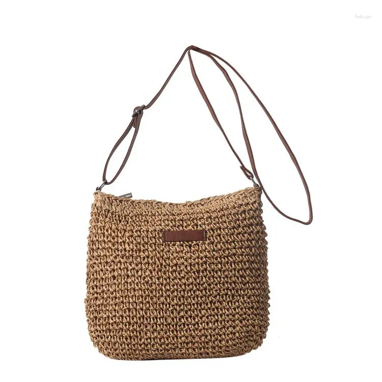 2025 NEW Totes Ladies Fashion Summer Straw Crossbody Bags For Women Beach Holiday Shopping Woven Shoulder Handbag Messenger Purses Phone Pouch zhanyis