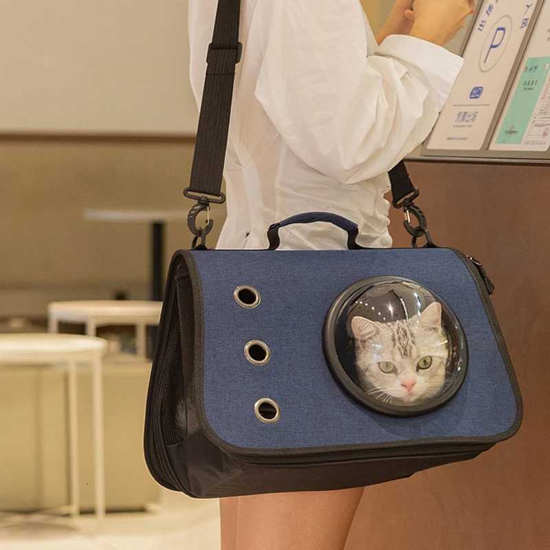 Cat Dog Bag Foldable Duffle Bag Cat Carrier Pet Carrier Foldable Duffel Bag Puppy Kitten Cage Travel Space CapsuleXJ240907
