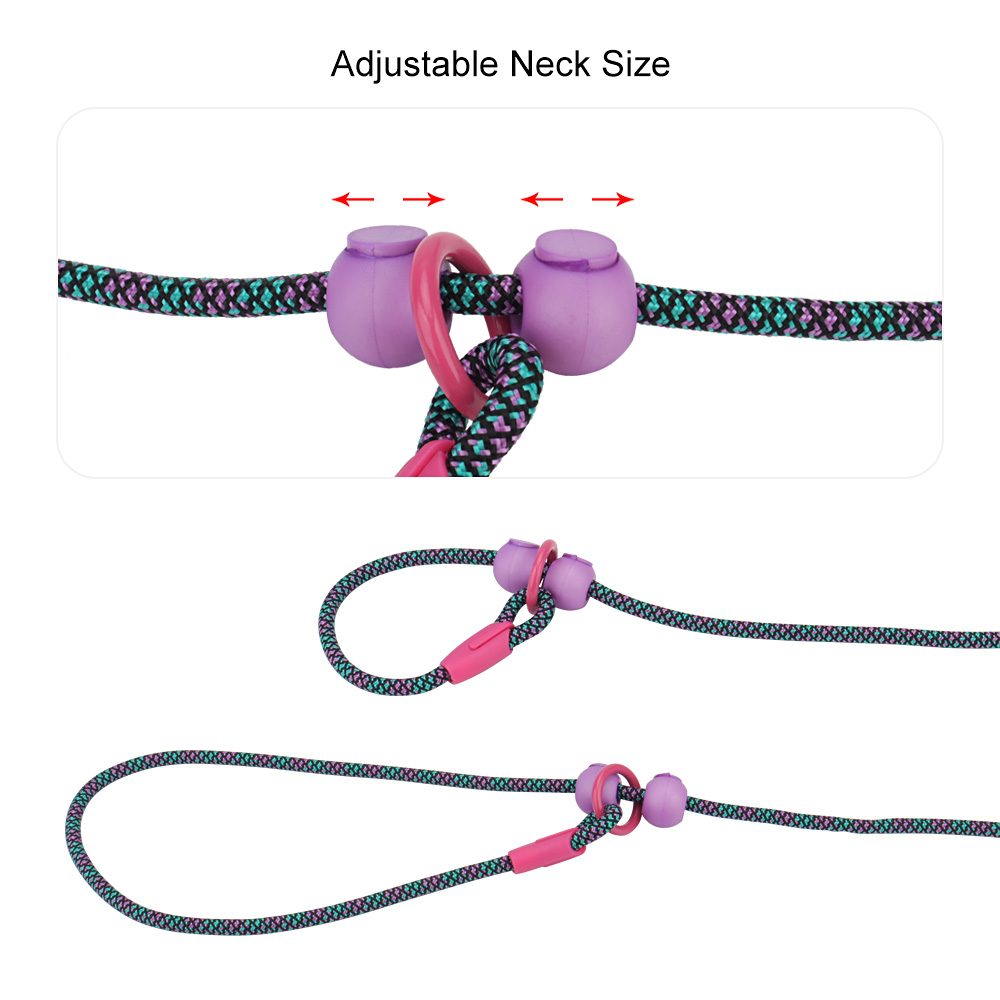 Lightweight Dog Training Leash Durable Slip Leads for Dogs Classic Dog Rope Slip Lead Dog Leash for Small Medium Dogs & Puppies