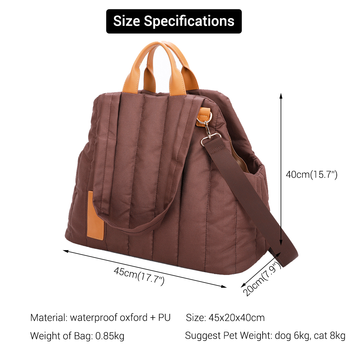 Others Dog Carrier Dog Carrier Bag Fashion Quilted Pet Carrier Purse for Small Dogs Cats Light Weight Waterproof Puppy Travel Bag Bite Proof H250213