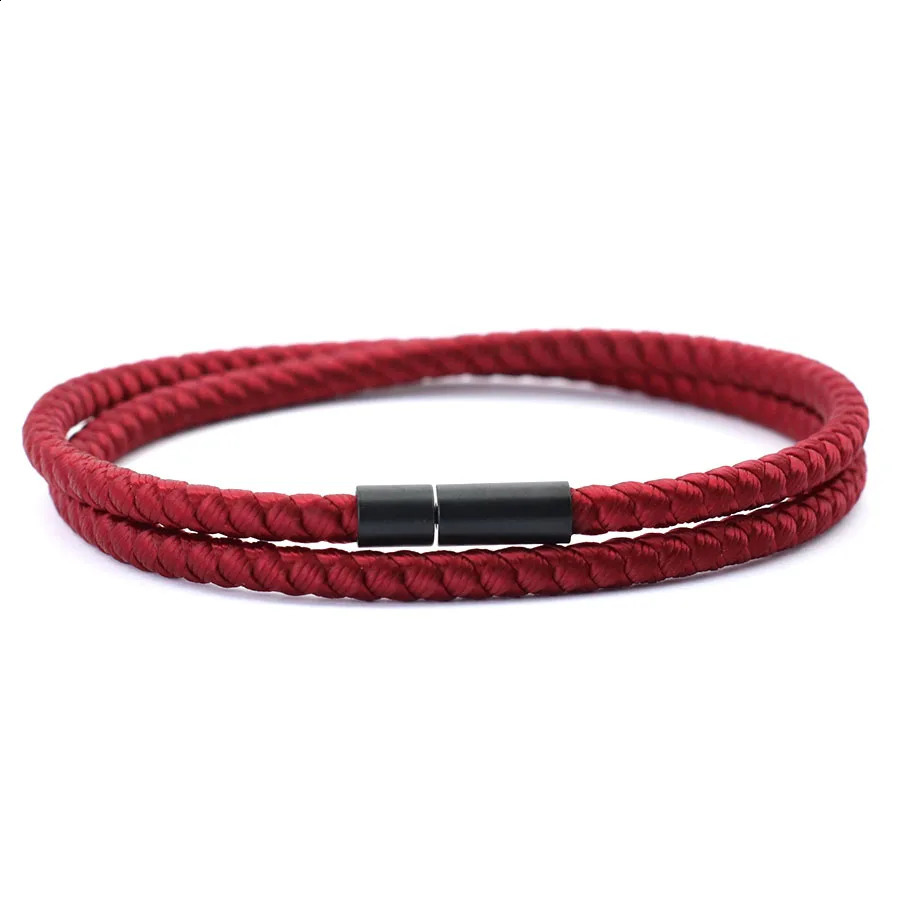 2024 Simple Style Keel Rope Bracelet For Men Bilayer Wrap Braslet Bangle Homme Nautical Braclet Gifts Him Pulseria Joias 240906