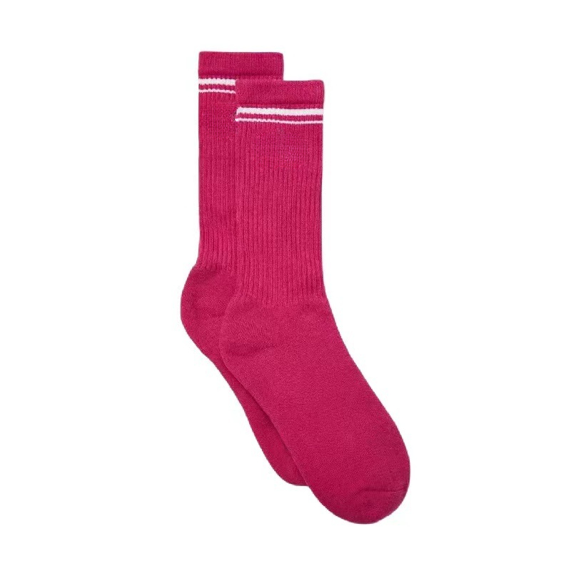 Womens yoga stockings Outdoor Throwback Womens Cotton Medium Tube Sports Socks Four Seasons Comfy Cushioning Classic Academic Style Stretchy Sweat-Wic