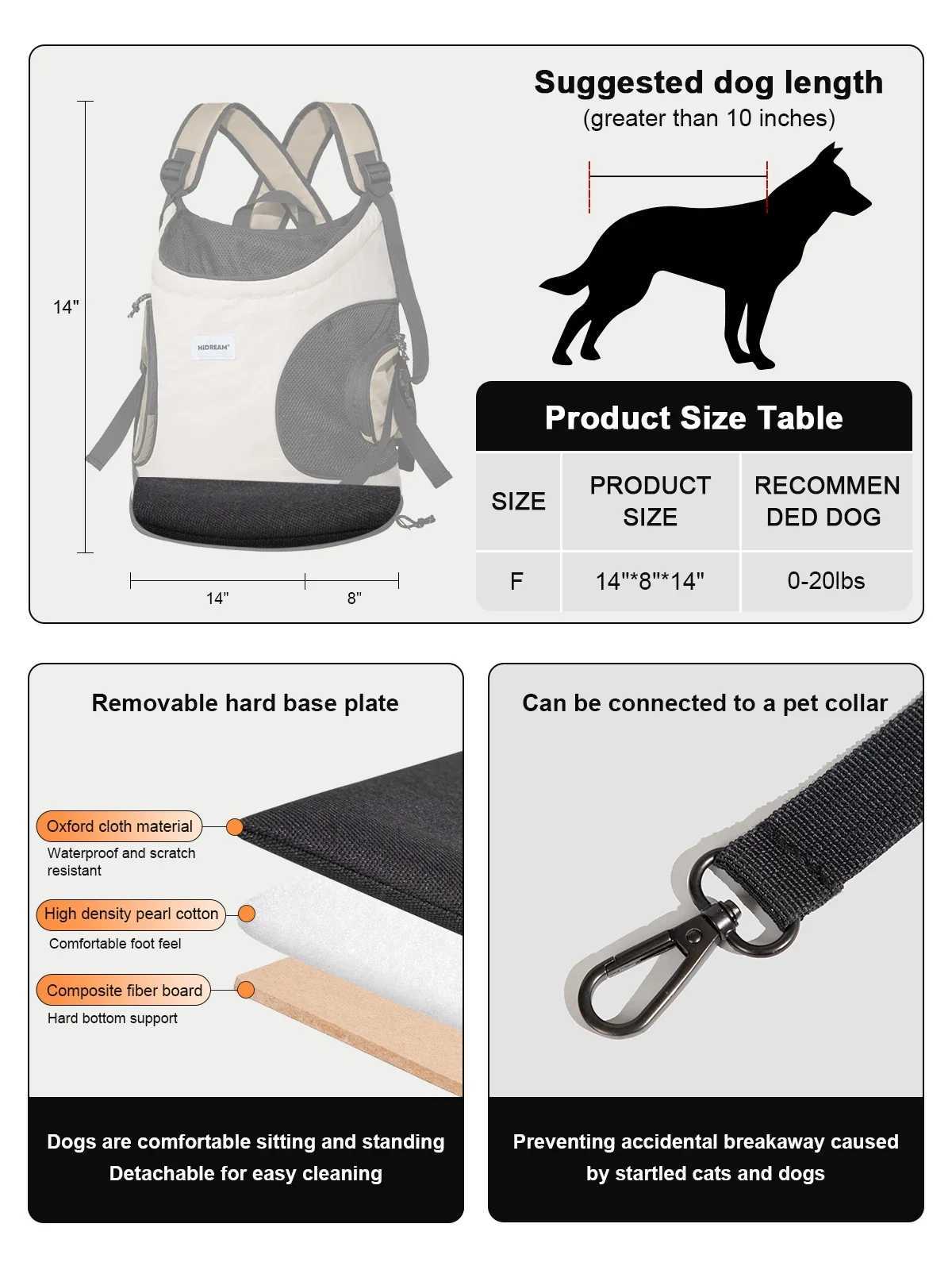 HiDREAM Puppy Kitten Travel Chest Sling Bag Pet Front Cat Dog Carrier Breathable Canvas Portable Backpack Cross Shoulder StrapXJ240907