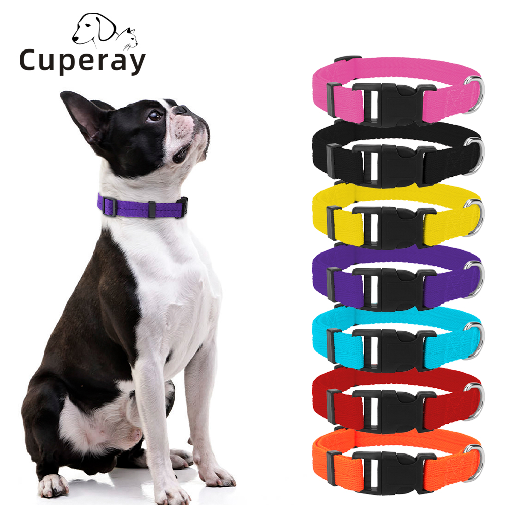 Nylon Multicolor Pet Collar Adjustable Dog Collar Rugged and Durable Collar Pet Accessories for Large,Medium and Small Dogs Cats