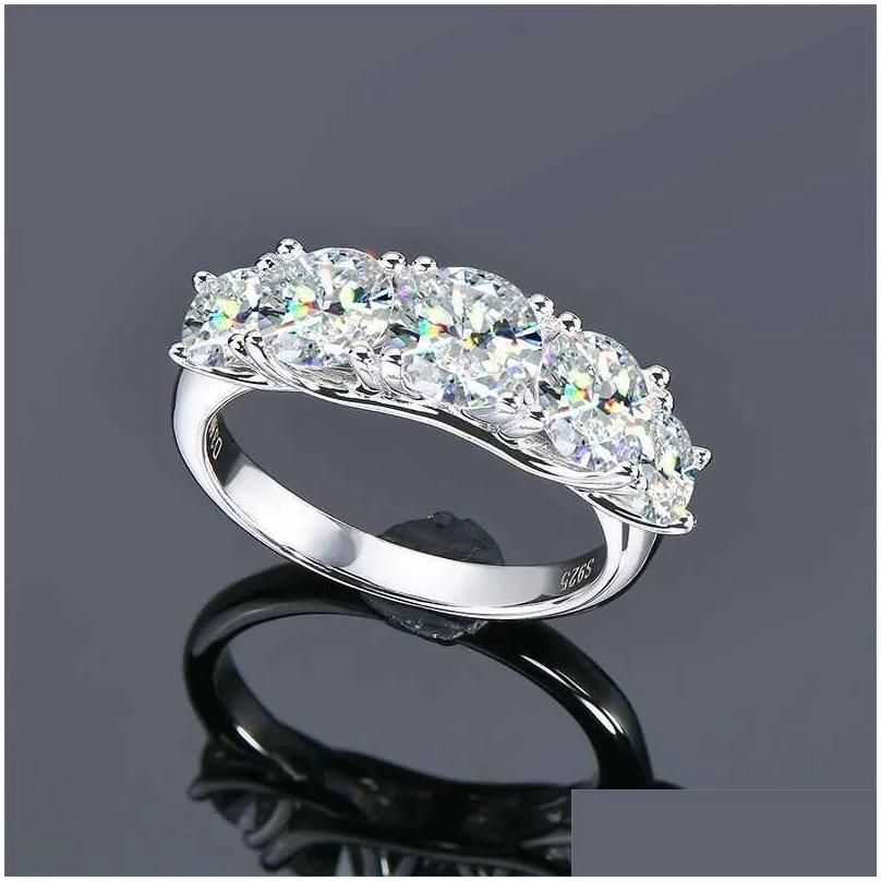 Elegant Moissanite Ring: Gold Plated Iu D3.6Ct Jewelry 4