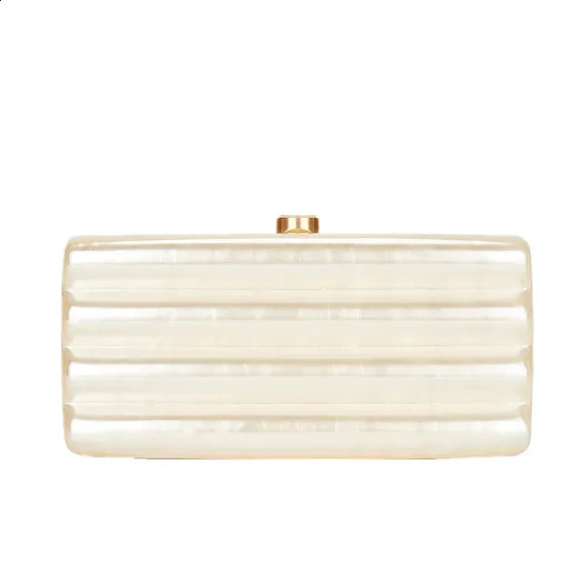 Women Acrylic Box Evening Clutch Bags For Wedding Party pearl ivory black pink Purses Handbags High Quality 240906 3ee3 4
