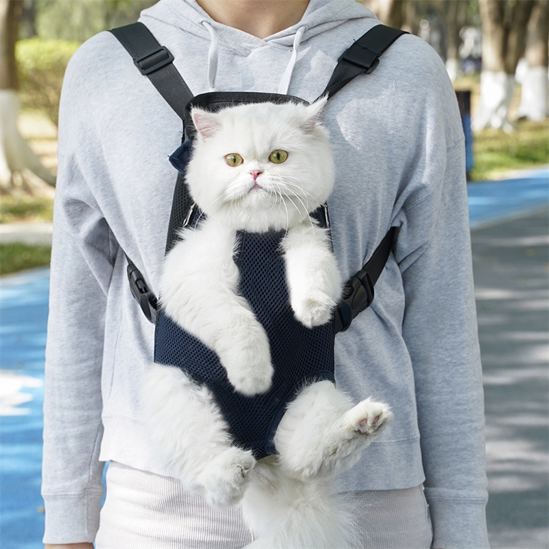 Pet Backpack Portable Mesh Spring and Summer Breathable Backpack Dog and Cat Backpack Small and Medium-sized Dog Supplies