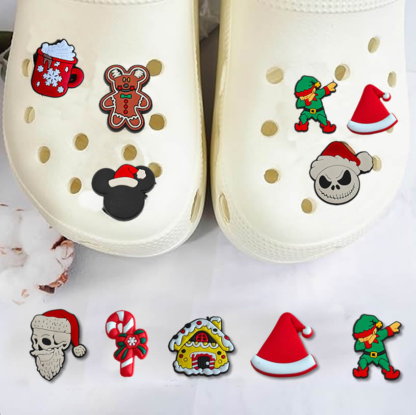 Shoe Parts Christmas Animal Themed PVC Shoe Charms for Shoes Wristbands Sandals Ideal Party Favor Gift for Kid Boy Girl Women And Men Cartoon