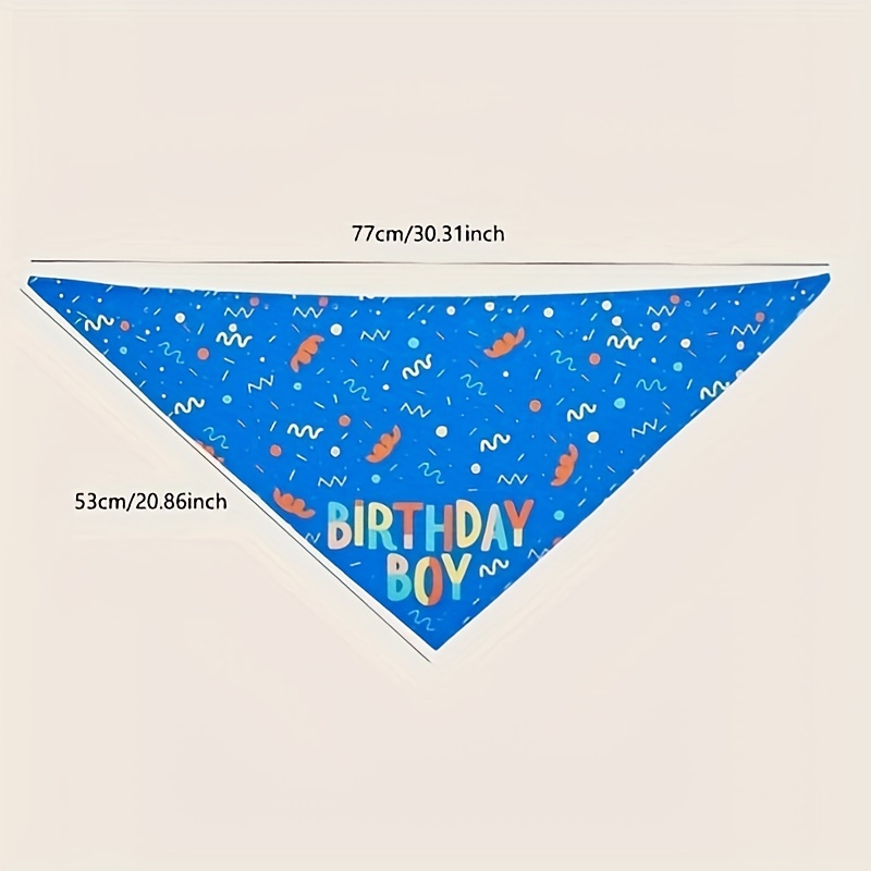 1pc-Dog Birthday Party Supplies, Triangle Bibs, Dog Birthday Scarf Accessories Happy Birthday Party supplies