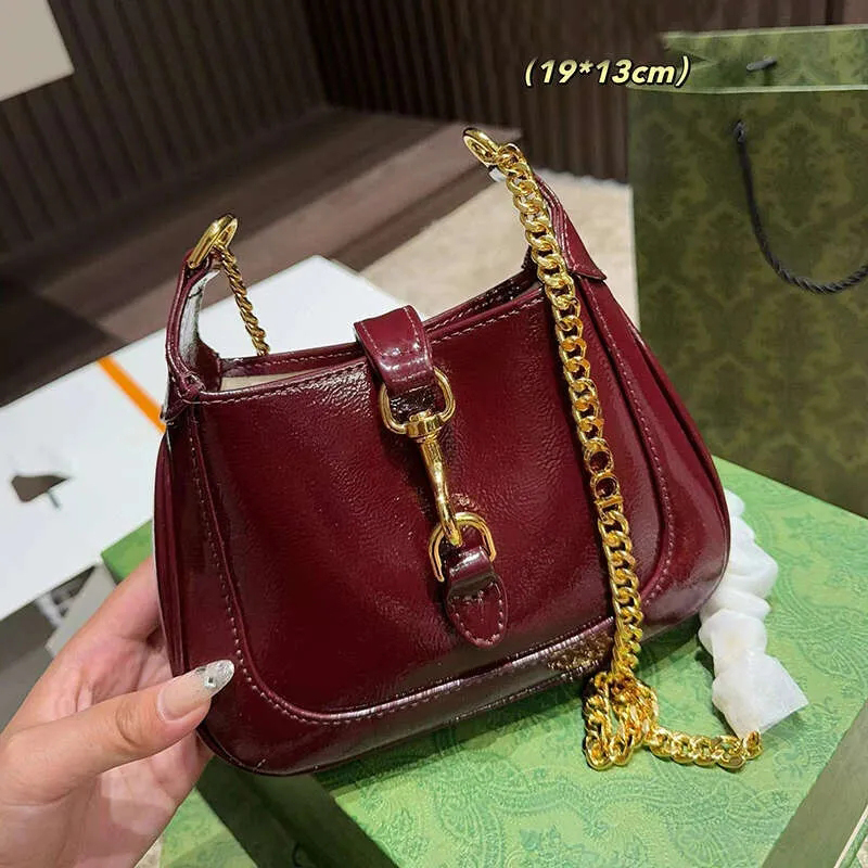 Designer Crossbody Bags Mini Burgundy Women Fashion Gold Chain Shoulder Bag Luxury High Quality New Leather Ladies Cross Body