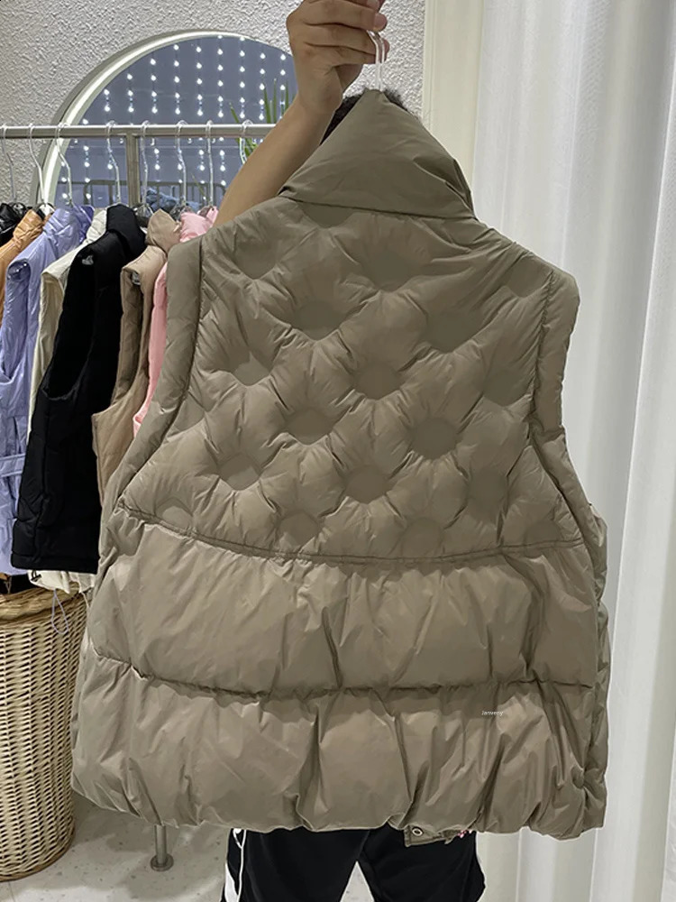 Fashion down vest womens y ner sleeveless jacket 90% duck autumn winter Korean 240910