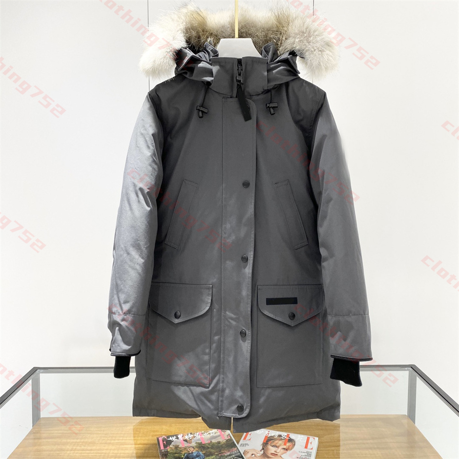 coats designer women coat puffer jacket women high-end brand Long above-the-knee hooded jacket for winter warmth and windbreak Long zipper fur hooded 