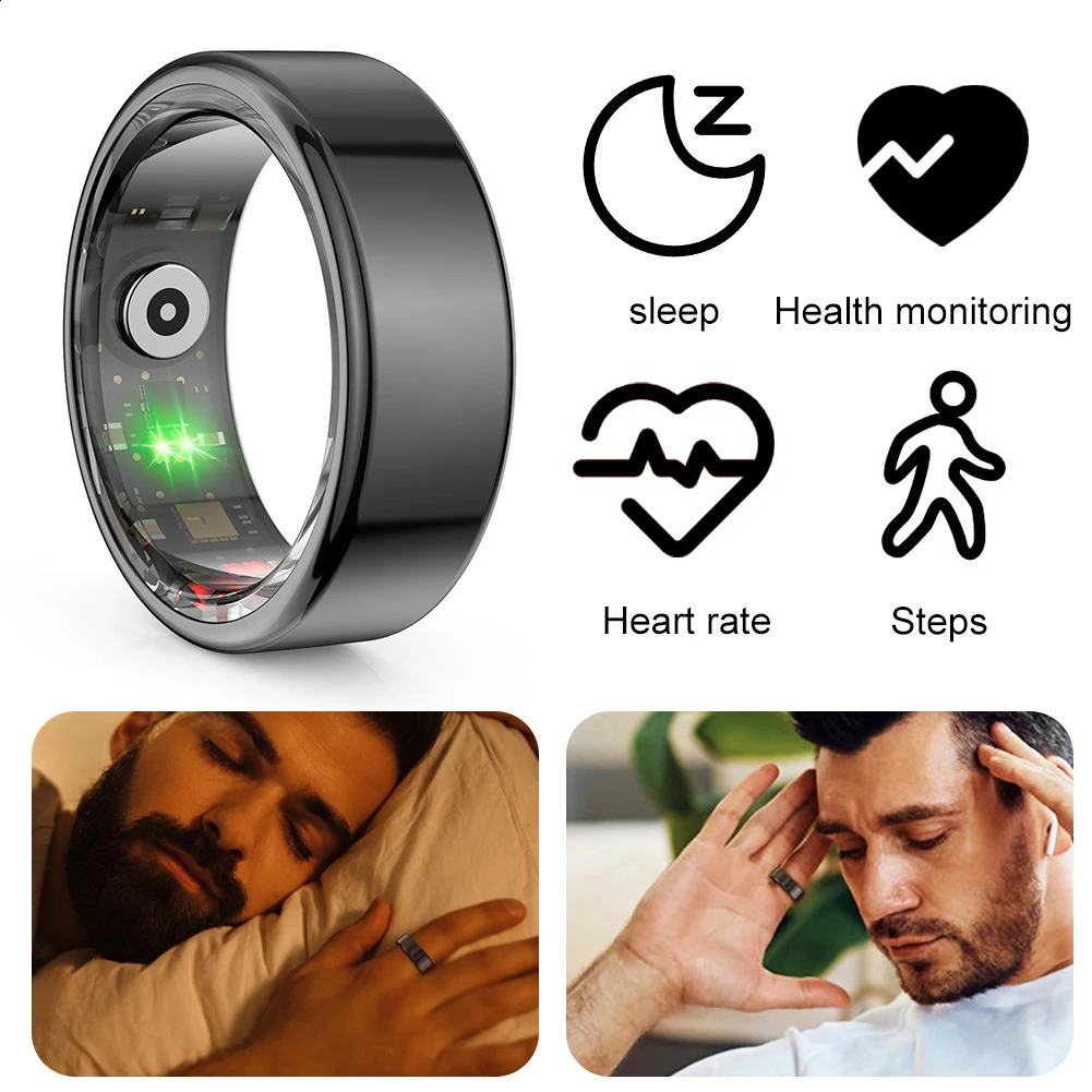 R02 Smart Ring Health Tracker 5.0 Bluetooth Compatible Heart Rate Tracker IP68 and 5ATM Waterproof Wearable Android iOS 240910