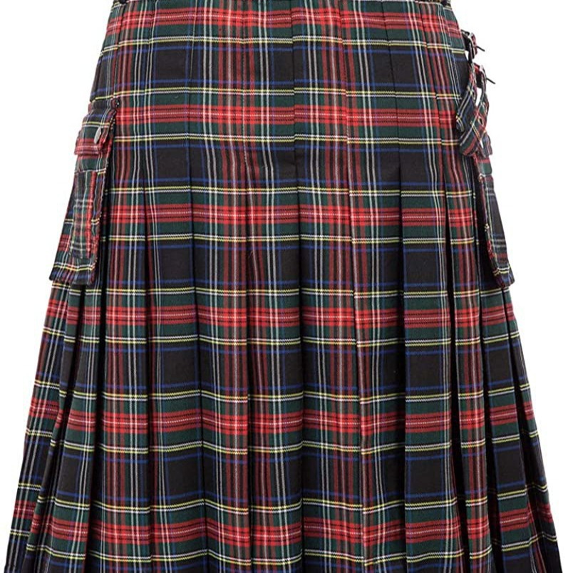 Men's Shorts ADISPUTENT Men Waist Casual Skirt Pant Solid Plaid Punk Hip-hop Avant Garde Fashion Scotland Trousers Scottish Kilt