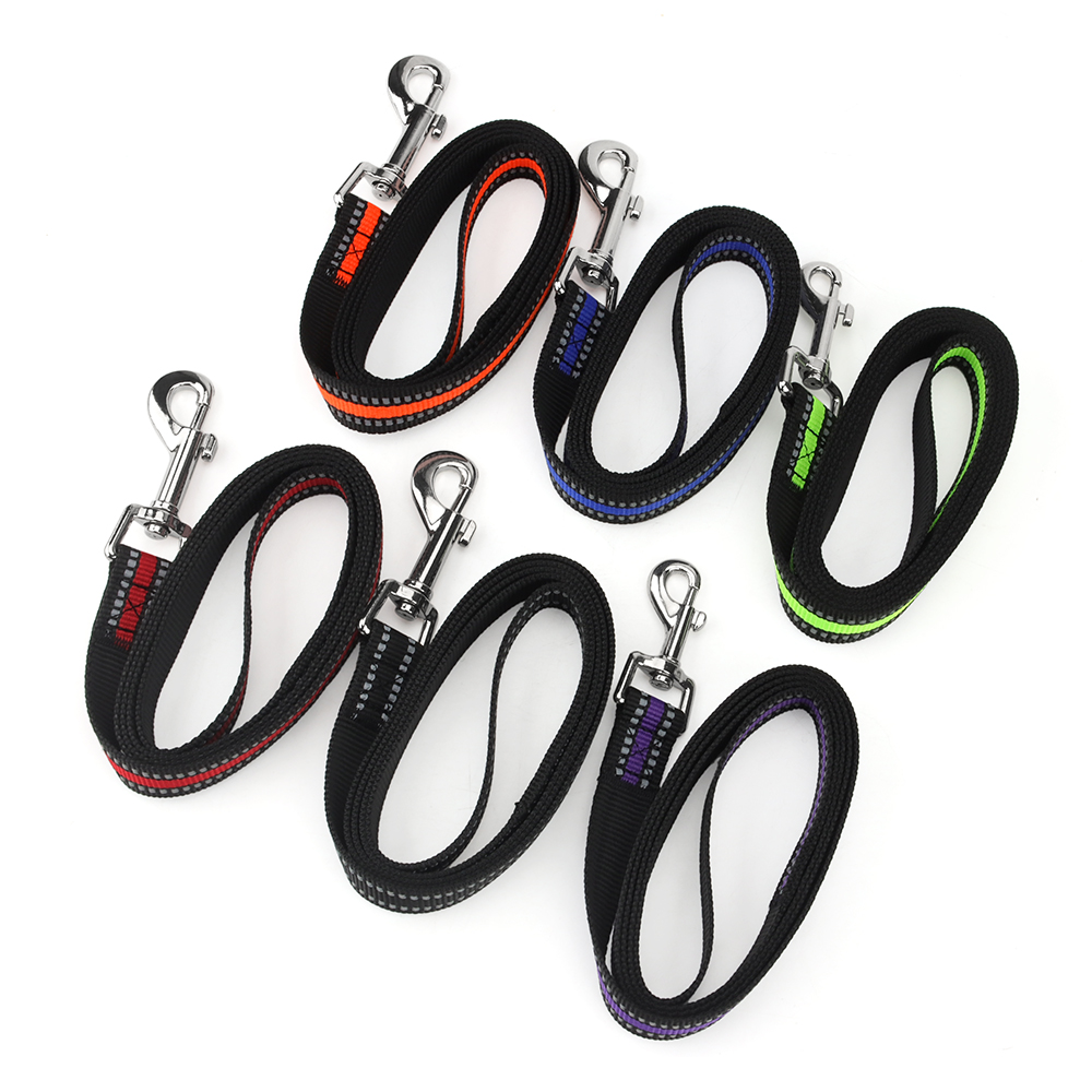 Nylon Reflective Dog Leash 120cm Pet Leash Strong and Durable with Metal Rotatable Buckle Dog Leash for Small and Medium Dogs