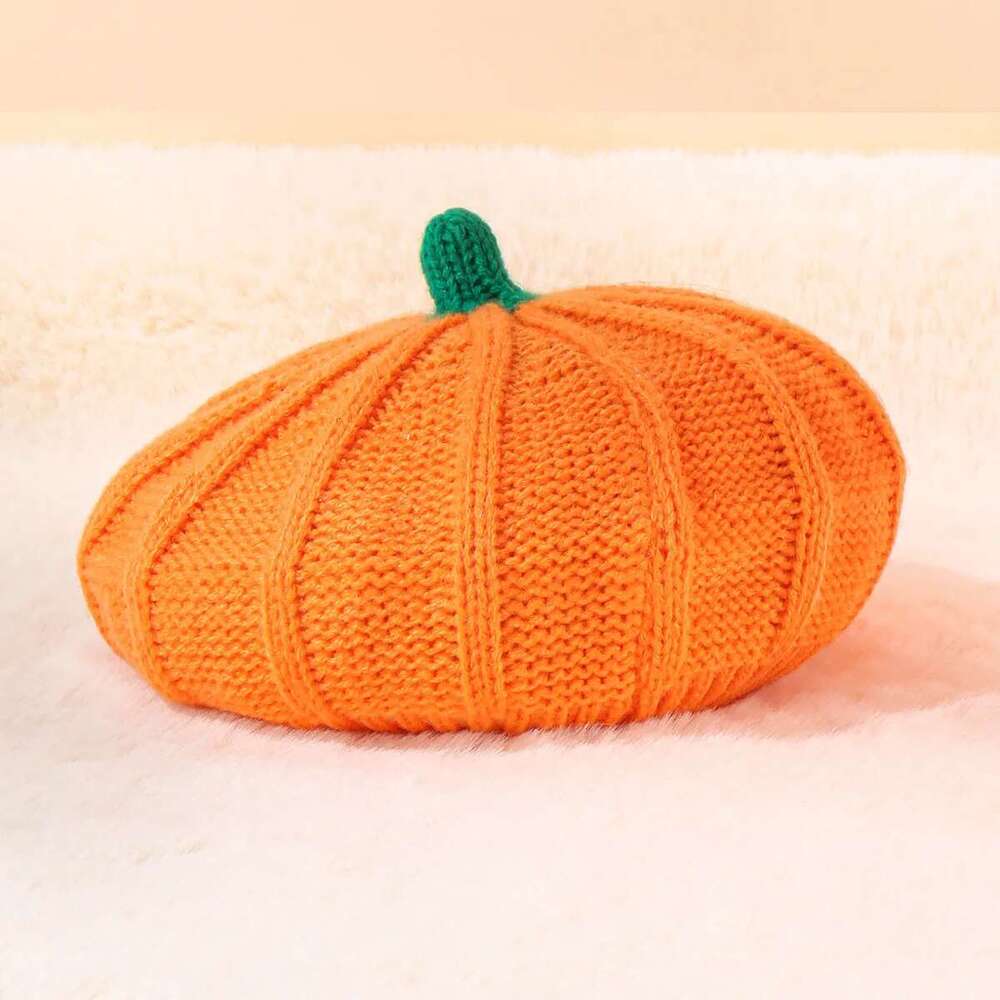 Pumpkin Beret Hat 2024 Halloween Thanksgiving Autumn And Winter Parent-Child Knitted Hat Warm Belle Hat Christmas Party Hats 4Ee