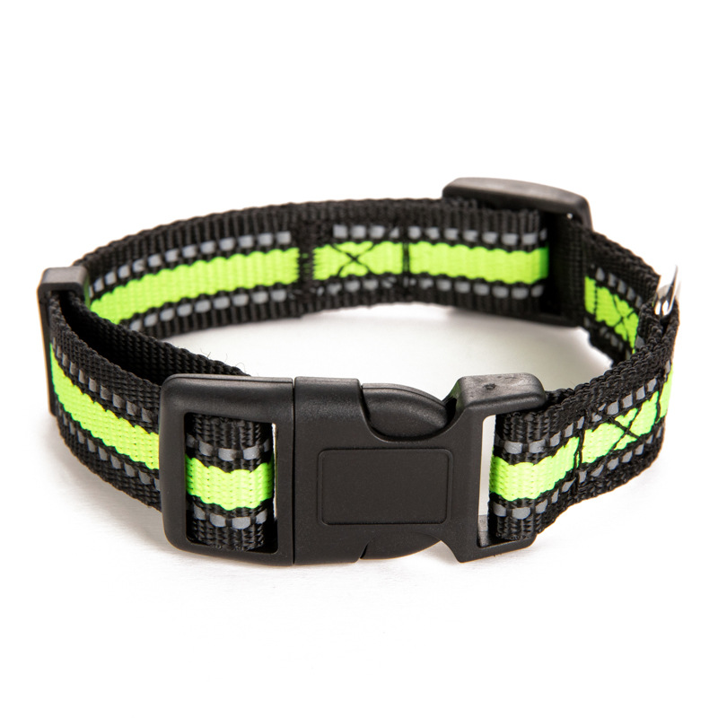 Reflective Dog Collar Adjustable Safety Nylon Pet Collars Sturdy & Durable Suitable for Large,Medium and Small Dogs Pet Supplies