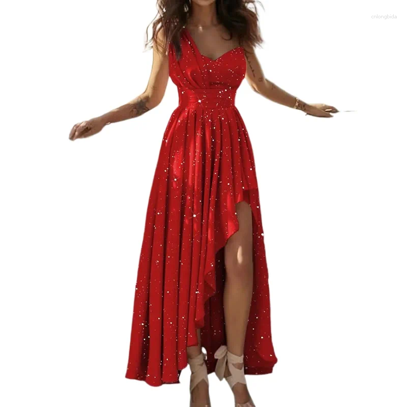 Casual Dresses Sexy Women Elegant Red Cocktail Party Evening Chic Gala Graduation Luxury Formal Occasion Bridesmaid Gown Dress Clothes
