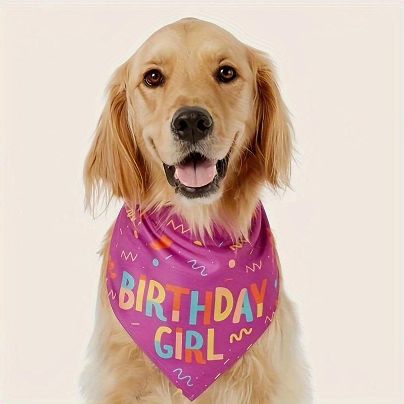 1pc-Dog Birthday Party Supplies, Triangle Bibs, Dog Birthday Scarf Accessories Happy Birthday Party supplies