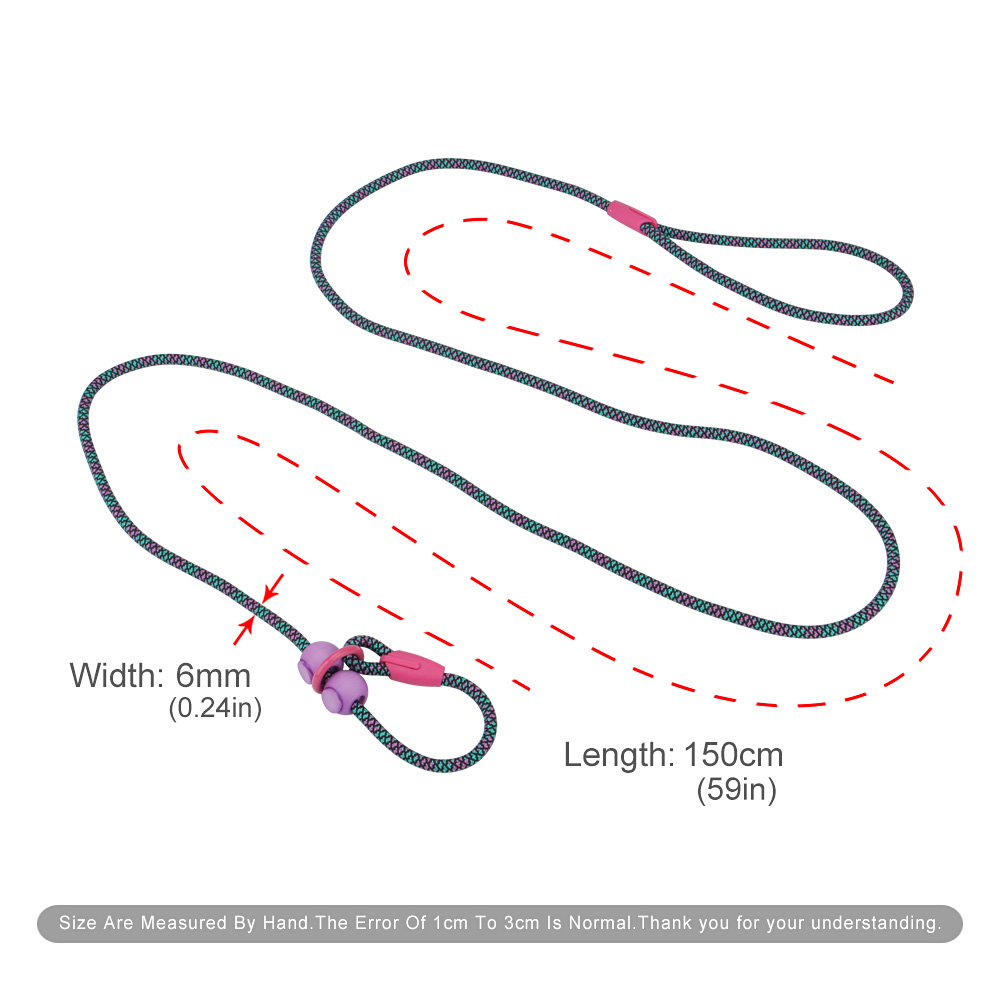 Lightweight Dog Training Leash Durable Slip Leads for Dogs Classic Dog Rope Slip Lead Dog Leash for Small Medium Dogs & Puppies