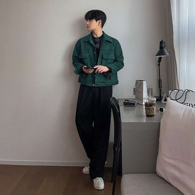 MYQ Pi Shuai High end Short Jacket Men's Spring Loose Flip Collar Coat Korean Trendy Work Top