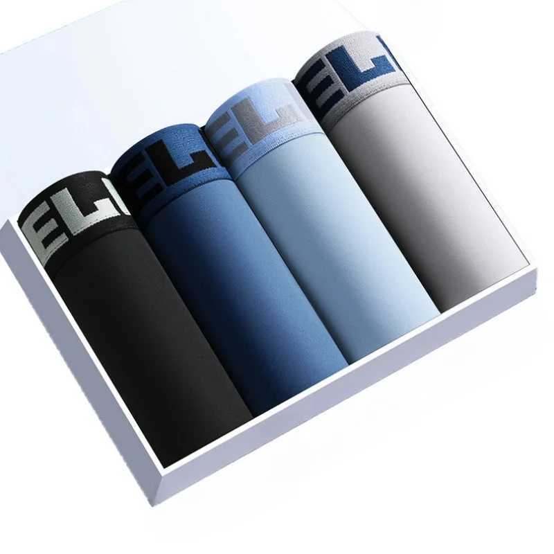 4pcs Men Panties Seamless Sexy Mens Boxer Shorts Underwear Ice Silk Man Underpants Breathable Graphene Male BoxershortsX2409