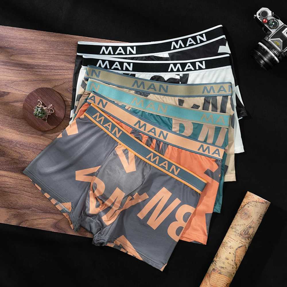 Drying Pcs Mens PantiesThin Underwear Quick 6 Breathable Shorts /1 Ice Silk Boxer Underpants Fashion New Mens BoxerX2409